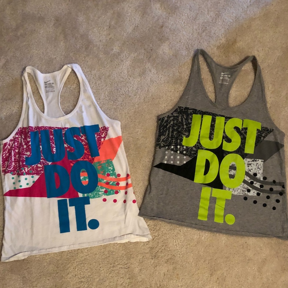Nike-2 Medium Nike Racerback Tanks